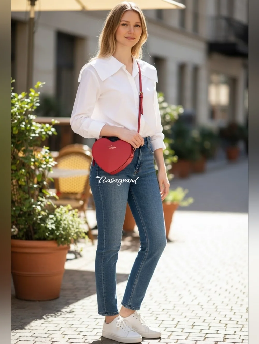 NEW Kate Spade New York ♠️ Red Leather Heart Crossbody 